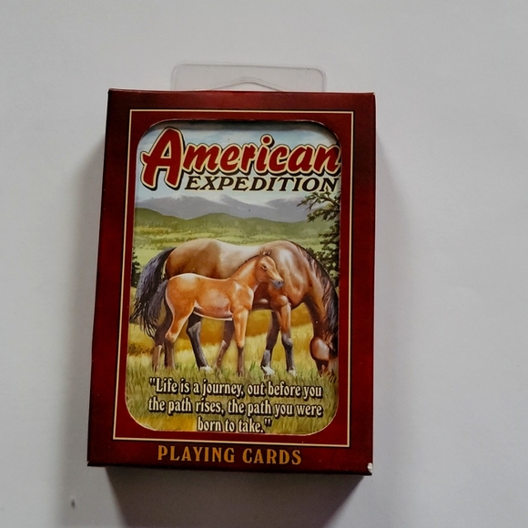 RARE AMERICAN EXPEDITION HORSE AN COLT ON PLAYING CARDS - Picture 1 of 2